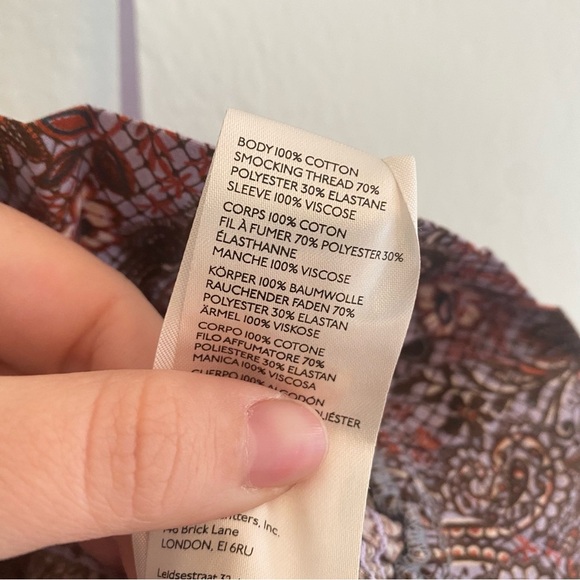 Anthropologie Smocked off the‎ shoulder Blouse - Picture 8 of 8